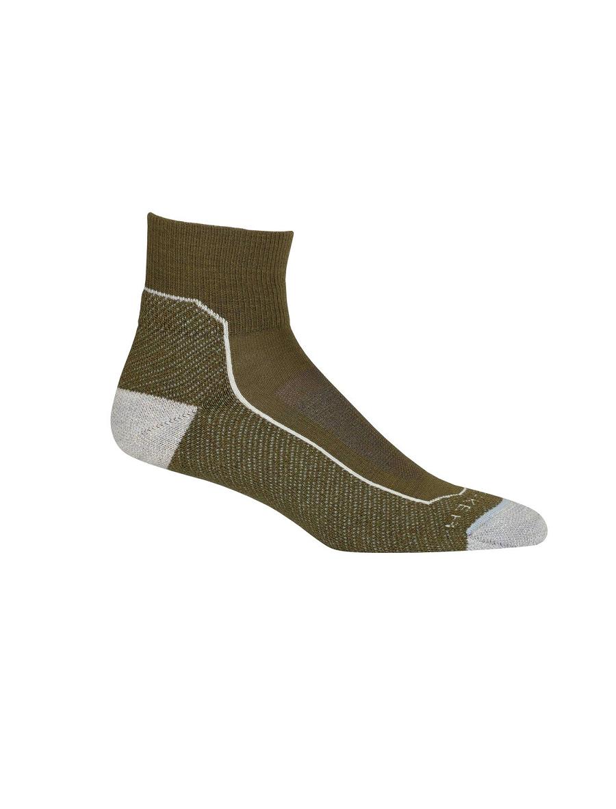 Women's Icebreaker Merino Hike+ Light Mini Socks Loden / Blizzard Heather | CA 1501VRWD